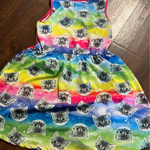 LOL Vintage Bright Rainbow Color Kitten Dress - Picture 6 of 6